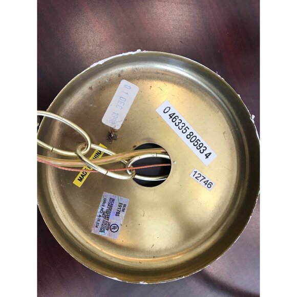 Vintage 1998 Chandelier Solid Brass Gold Ceiling Light Fixture 8 Lights - Picture 9 of 10